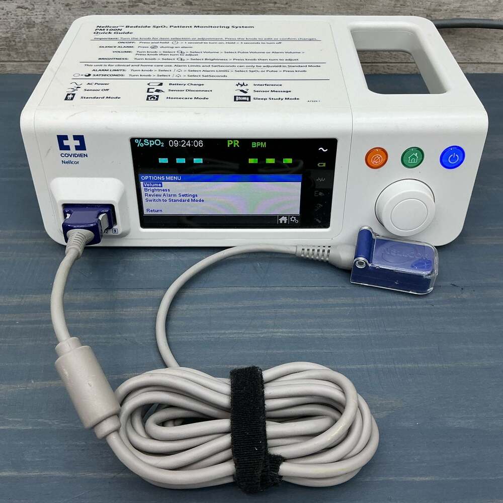 Covidien Nellcor PM100N Bedside SpO2 Patient Monitoring System Pulse Oximeter